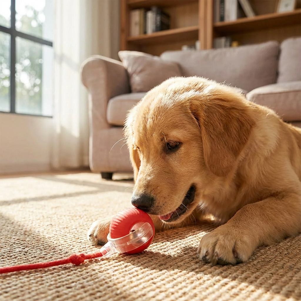 Interaktiver Spielball mit Schwanz für Hunde