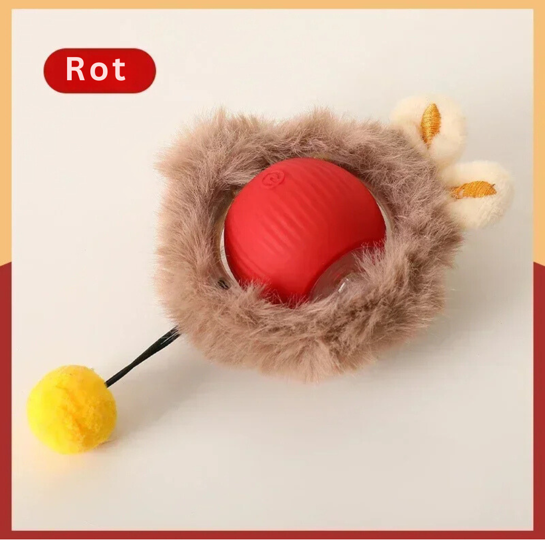 Interaktiver Spielball mit Fell für Hunde