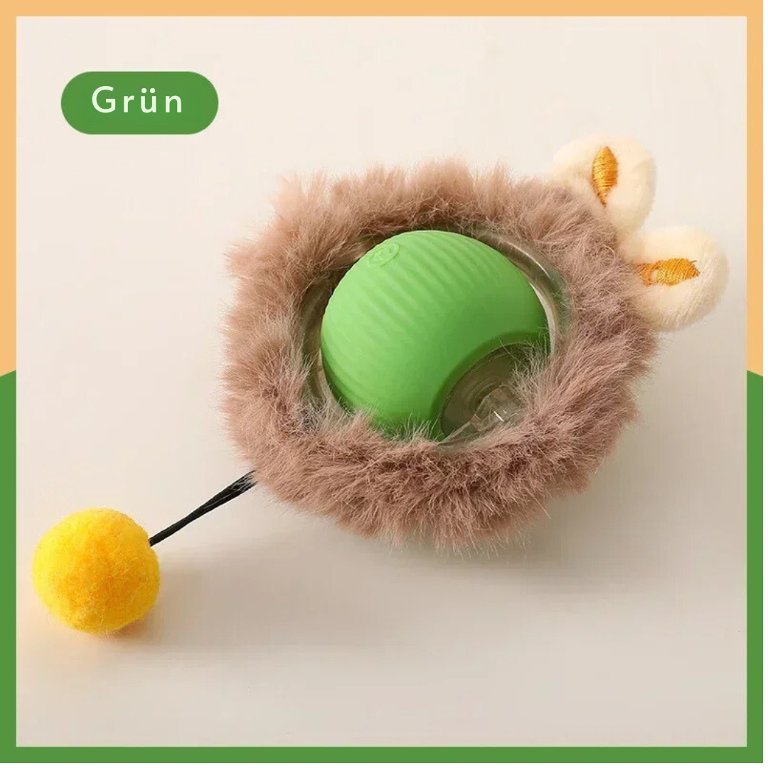 Interaktiver Spielball mit Fell für Hunde
